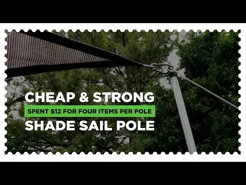 DIY Making Strong 💪 & Cheap ($12) Summer Sun Shade ⛅️ Sail Pole