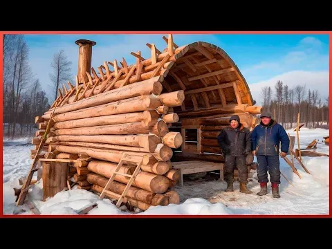 Two Brothers Build Amazing Log Cabin Off Grid From Scratch | by @lifeinthesiberianwood1