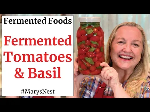 Fermented Tomatoes Recipe - Fermented Cherry Tomatoes with Basil