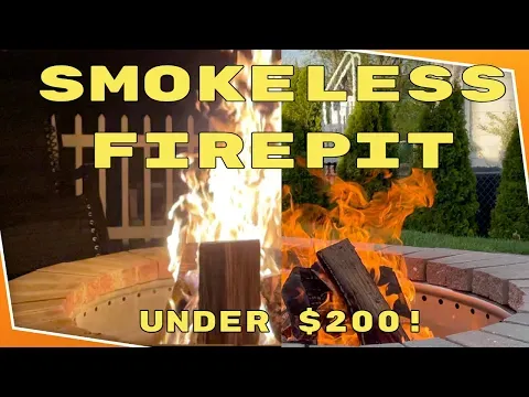 SUPER HOT SMOKELESS FIRE PIT - DIY Under $200! SLOWMO PROOF!