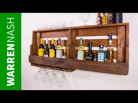 Make a Pallet Wine Rack with Glass Holder in a Day - Easy DIY by Warren Nash