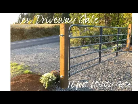 16' Driveway Gate Install | First Project At Our New Place
