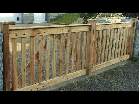 Pallet Wood Driveway Gates Cancelas en madera de palets Portail en bois de palette