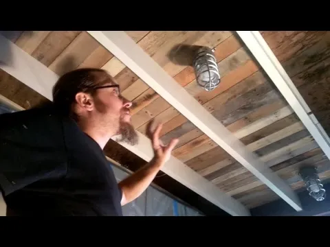 The Shack - Recycled Pallet Wood Ceiling
