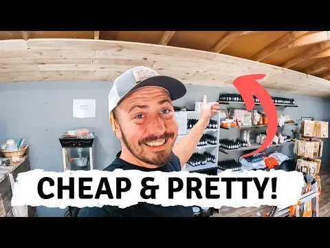 DIY Ceiling In Our Shed To Store Conversion | Simple, Pretty, & CHEAP