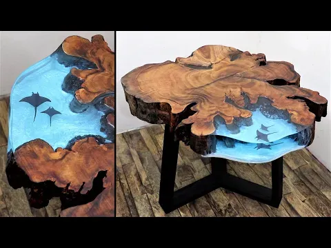 How to Make Epoxy Coffee Table | Resin Art | Manta Ray in Resin