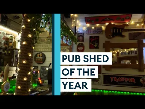 Pub shed of the year. A veteran’s prize-winning mancave.