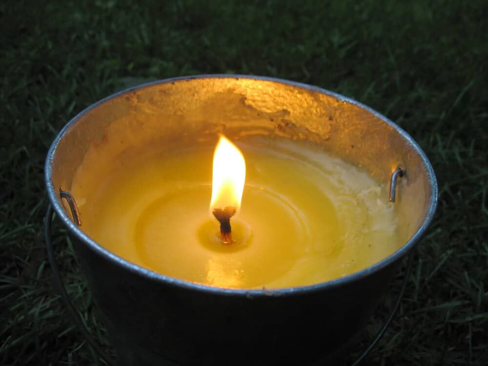 mosquito repellent citronella bucket candle yellow
