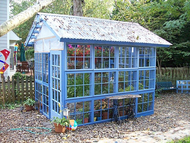 greenhouse made from old windows