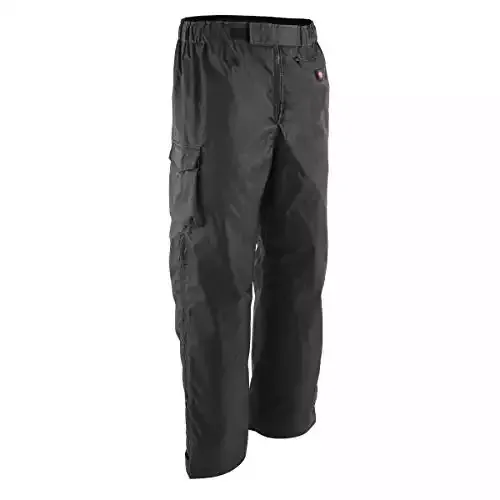 Milwaukee Leather Men's Black Heated Water Resistant Over Pants (Battery Pack Included)