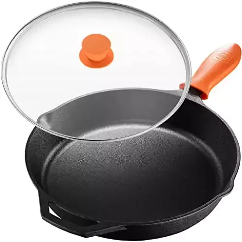 Cast Iron Skillet with Lid 12-Inches | Legend Cookware