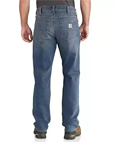 Carhartt Men's Rugged Flex Relaxed Straight Leg Flannel Jeans