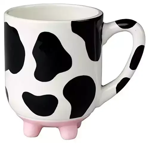 Udderly Cow Mug With Non-Skid Silicone Feet Ceramic Mug