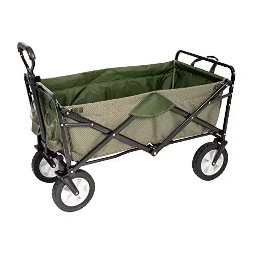 MacSports Heavy Duty, Collapsible, Lightweight Wagon With All-Terrain Wheels