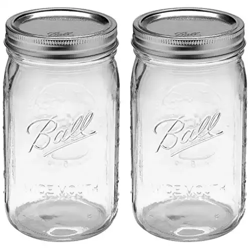 Wide Mouth Quart Jar with Silver Lid | Ball