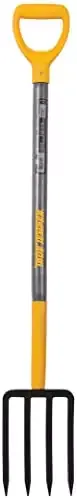 True Temper 2812200 4-Tine Spading Digging Fork with 30 in. Hardwood D-Grip Handle, 30 Inch