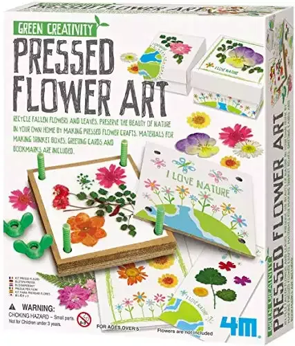 4M Green Creativity Pressed Flower Art Kit for Kids