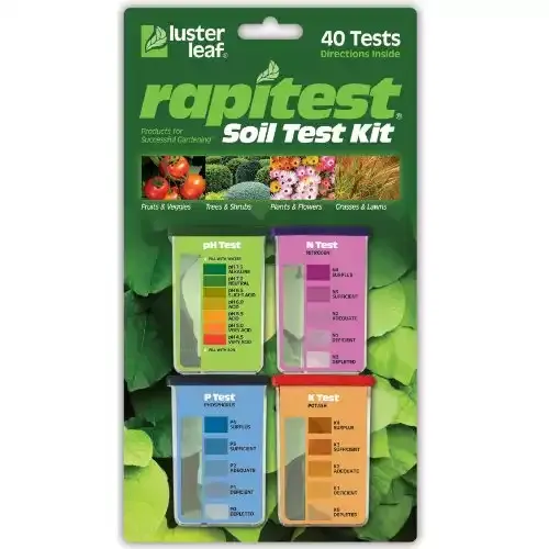 Luster Leaf Rapitest Soil Test Kit for pH, Nitrogen, Phosphorous and Potash