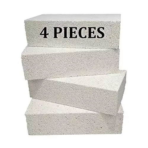 Executive Deals Insulating Fire Brick for Ovens, Kilns, Fireplaces, Forges - 4 Piece Brick