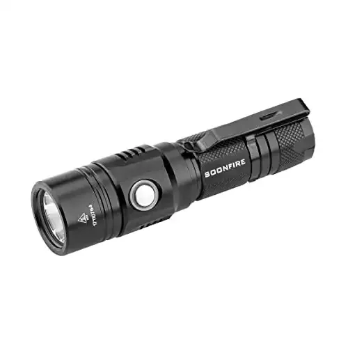 Soonfire Cree XP-L LED Rechargeable Flashlight USB Waterproof - 1000 Lumen