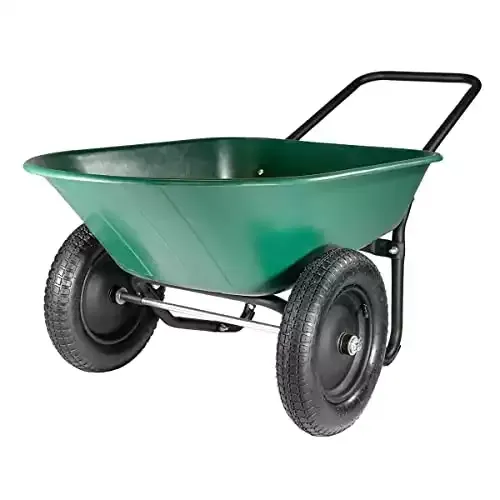 Marathon Yard Rover – 2 Tire Wheelbarrow Garden Cart