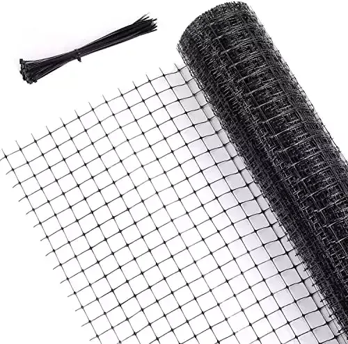 Ohuhu 6.6 x 65 FT Heavy Duty Bird Netting for Garden, PP Material Anti-Bird Reusable Garden Nets for Fruit, Vegetable, Plant Trees, Fencing Protection from Birds Deer Etc, Bonus 50 PCS Cable Ties