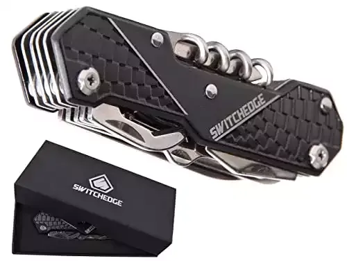 SwitchEdge 14 Tools in One Black Pocket Knife