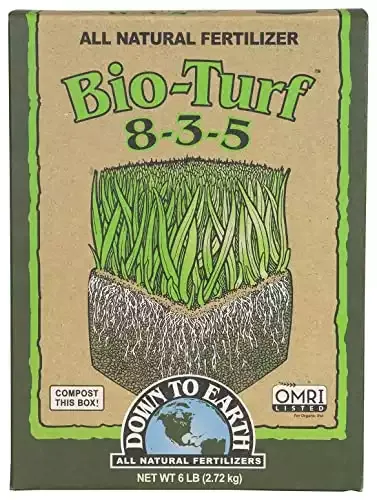 Down to Earth Organic Bio-Turf Fertilizer Mix 8-3-5, 6 lb