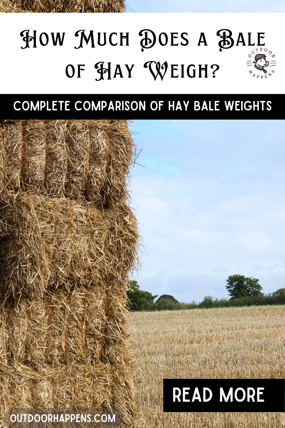 how much does a bale of hay weigh