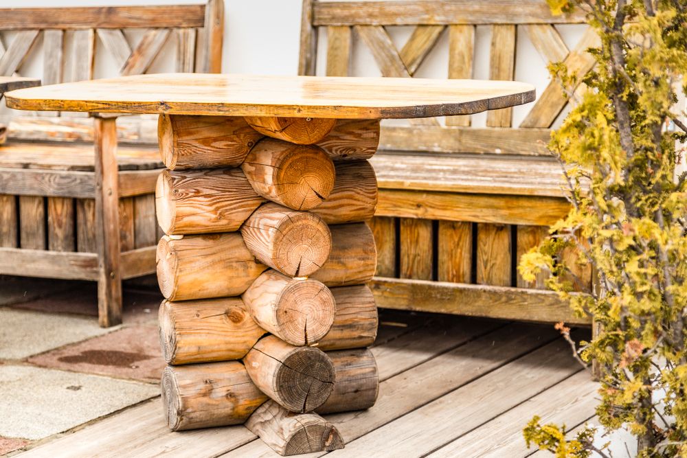 Gorgeous tables are great Things to make out of logs and branches
