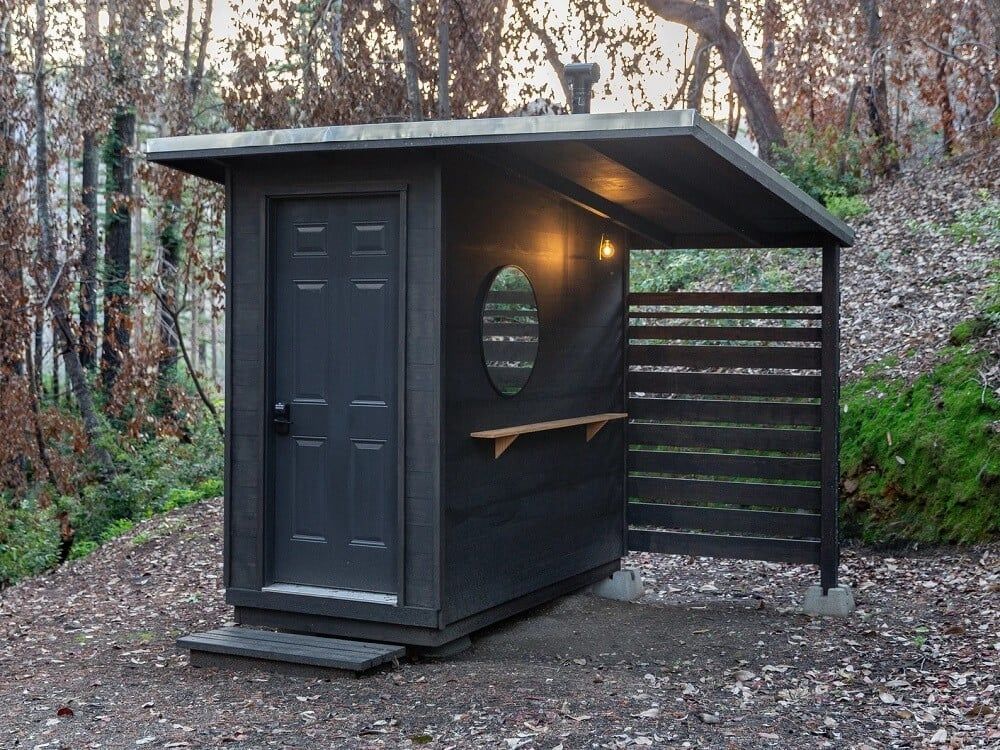 diy black outhouse plan sleek and chic exterior