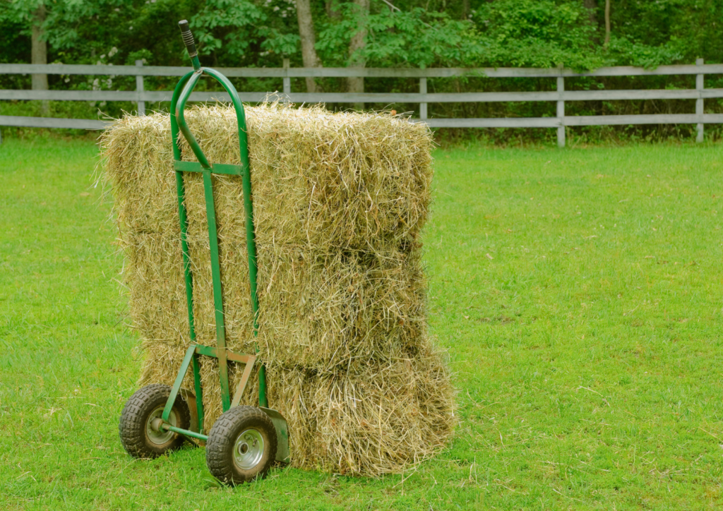 moving hay bales