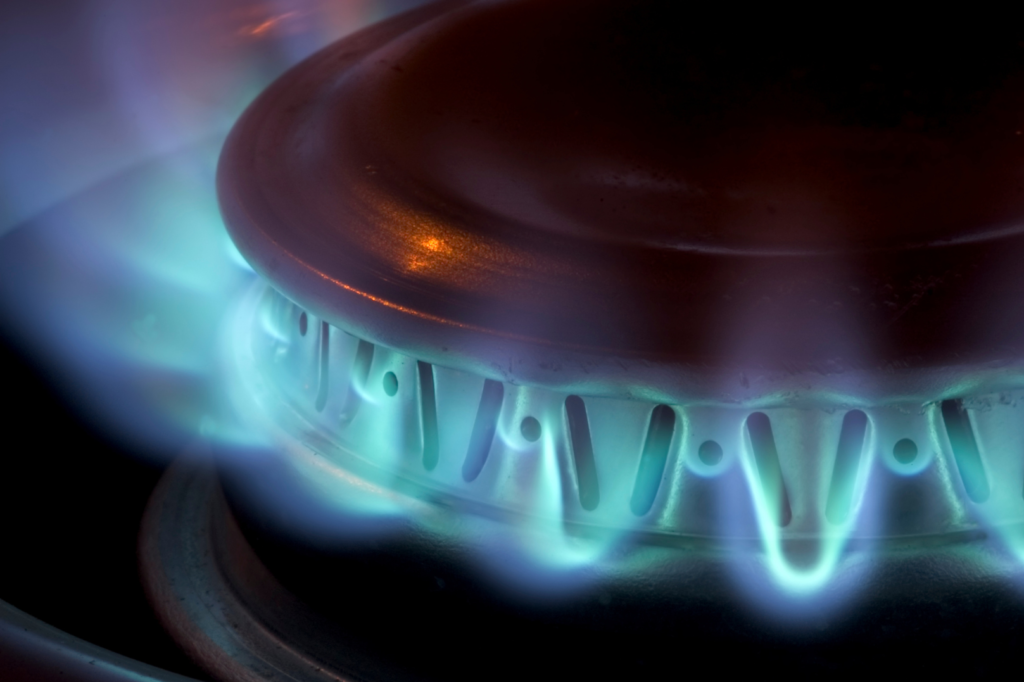 propane burner with blue flame