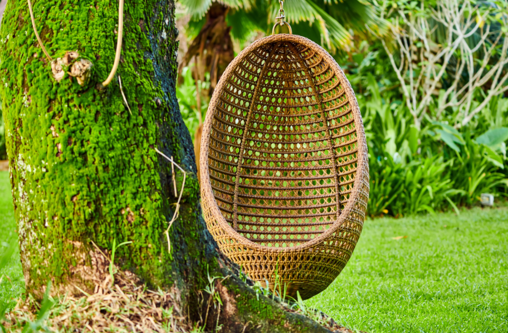 egg shaped porch swing