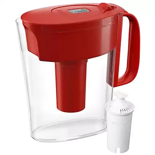 Water Filter Pitcher for Tap and Drinking Water with 1 Replacement Filter | Brita
