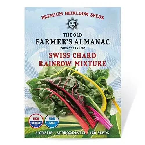 Heirloom Swiss Chard Seeds | Rainbow Mixture | The Old Farmer’s Almanac