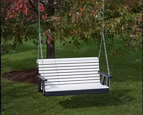 White Poly-Lumber Porch Swing | Ecommersify Inc