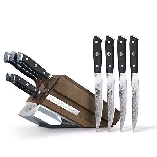 The Shogun Series X 5-Piece Complete Knife Block Set Bundled with The Shogun Series 4-Piece Steak Knife Set