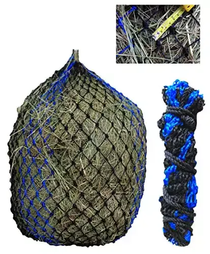 Deluxe Slow hay Feeder hay net with 1-3/4" mesh Holes | TEKE