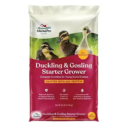 Manna Pro Duck Starter Grower Crumble | Non-Medicated Feed