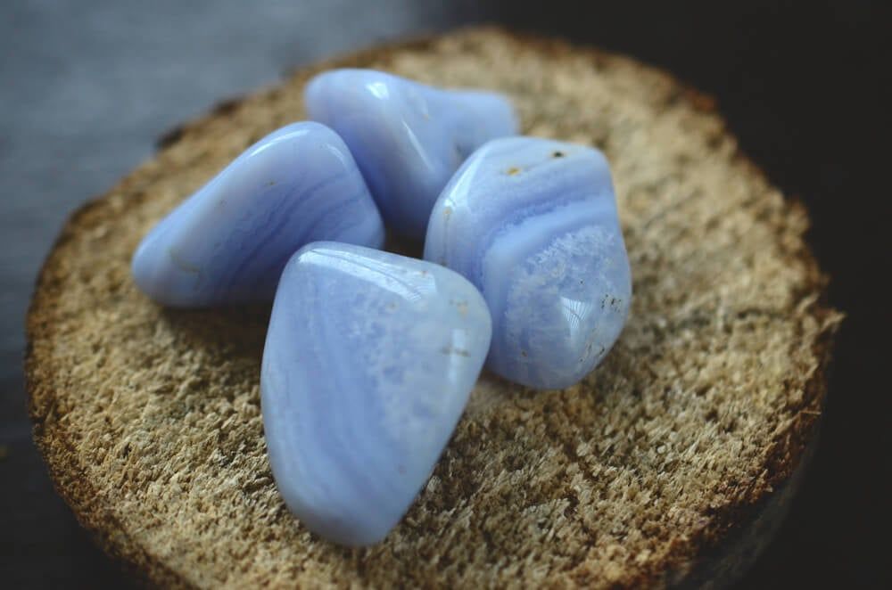 lovely looking blue lace agate tumbled stones, one of the valuable rocks in your backyard