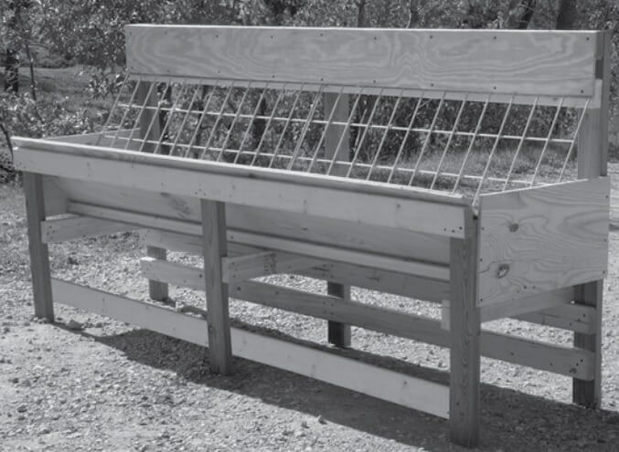 single sided feeder for large sheep and rams