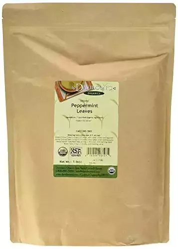 Davidson's Tea Bulk Organic Peppermint Leaves, 16-Ounce Bag