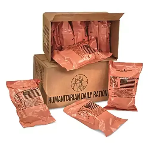 MRE case of HDR U.S. Military Surplus Humanitarian Meals Ready to Eat | The Wornick Company,  MRE
