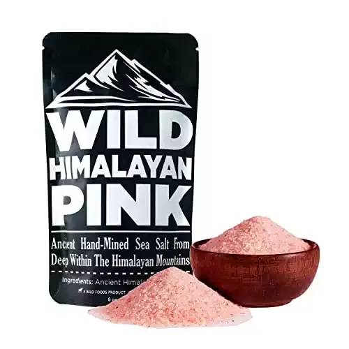 Wild Foods Himalayan Pink Salt - Organic, Pure & Unrefined - 80+ Minerals & Electrolytes