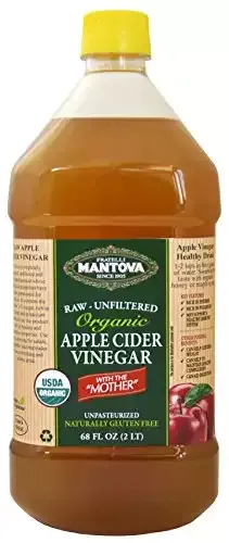 Organic Apple Cider Vinegar With the Mother 68 oz -100% USDA Certified Organic - Raw, Unfiltered