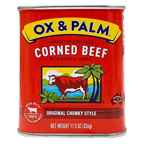 Ox & Palm Corned Beef Original Chunky Style, 11.5 Ounce (Pack of 12)