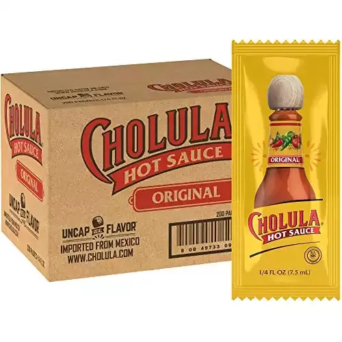 Cholula Original Hot Sauce Packets, 200 count -  Individual Hot Sauce Packets