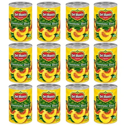 Del Monte Canned Sliced Peaches in Heavy Syrup, 15.25 Ounce (Pack of 12)