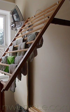 wall mounted indoor clothes drying rack